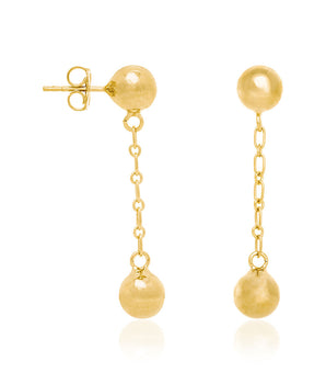 18K GOLD-PLATED BALL EARRINGS