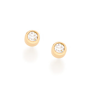 GOLD PLATED KID'S EARRING WITH CRYSTAL