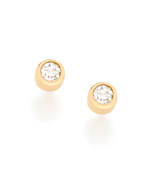 GOLD PLATED KID'S EARRING WITH CRYSTAL