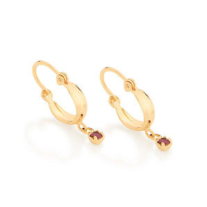 GOLD EARRING WITH ZIRCONIA