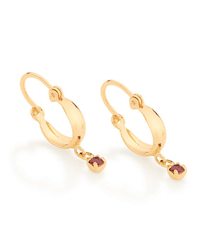GOLD EARRING WITH ZIRCONIA