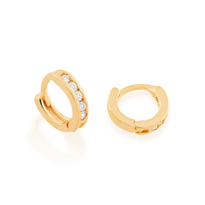 GOLD PLATED EARRING WITH ZIRCONIA