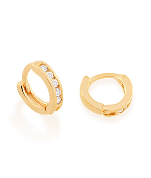 GOLD PLATED EARRING WITH ZIRCONIA