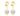 GOLD EARRING WITH PEARL AND CRYSTAL
