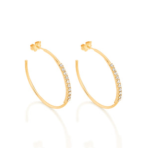 GOLD PLATED EARRING WITH CRYSTAL