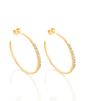 GOLD PLATED EARRING WITH CRYSTAL