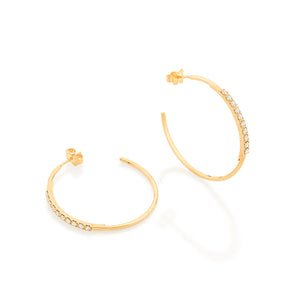 GOLD PLATED EARRING WITH CRYSTAL