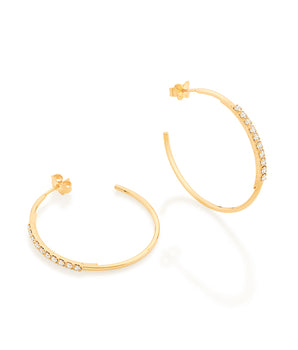 GOLD PLATED EARRING WITH CRYSTAL