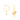 GOLD KID'S EARRING WITH CRYSTAL