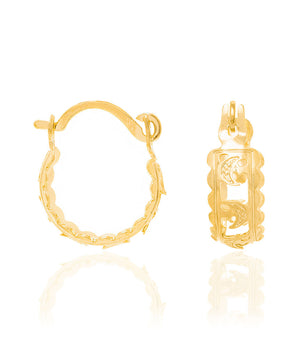 GOLD EARRING HOOP SHAPE