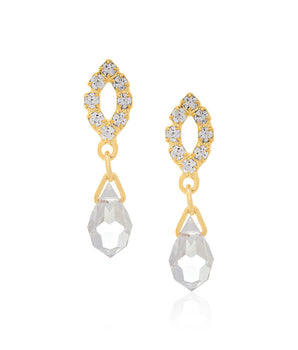 GOLD EARRING WITH CRYSTAL