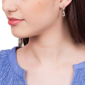GOLD EARRING WITH CRYSTAL