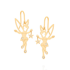 GOLD EARRING WITH CRYSTAL