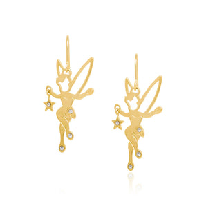 GOLD EARRING WITH CRYSTAL