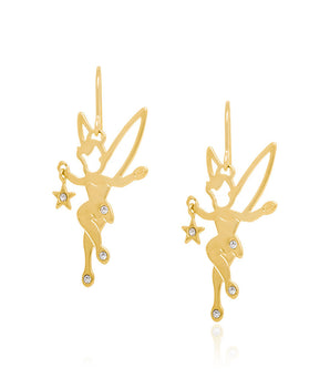 GOLD EARRING WITH CRYSTAL