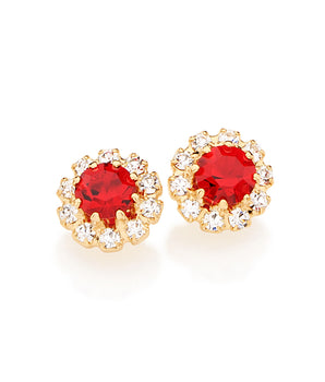 GOLD EARRING WITH CRYSTALS