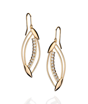 GOLD EARRING WITH CRYSTAL