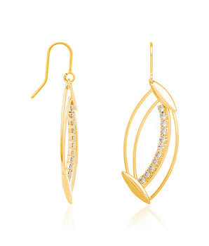 GOLD EARRING WITH CRYSTAL