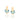 GOLD KID'S EARRING WITH CRYSTAL