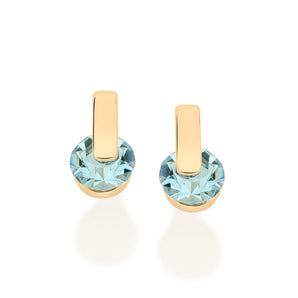 GOLD KID'S EARRING WITH CRYSTAL