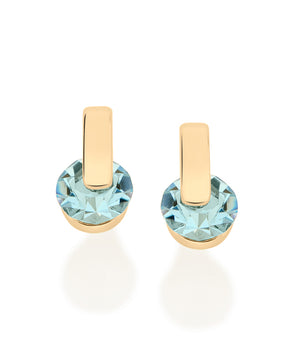 GOLD KID'S EARRING WITH CRYSTAL