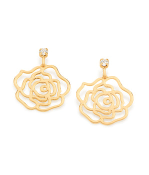 GOLD EARRING WITH CRYSTAL