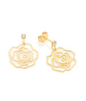 GOLD EARRING WITH CRYSTAL