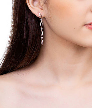 GOLD EARRING WITH CRYSTAL