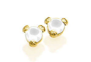 GOLD EARRING WITH STONE