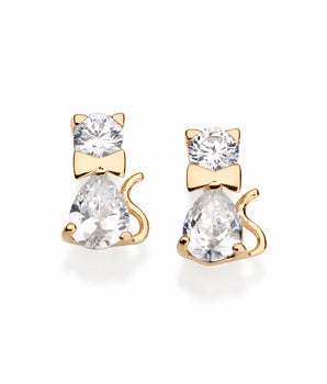 GOLD EARRING WITH ZIRCONIA