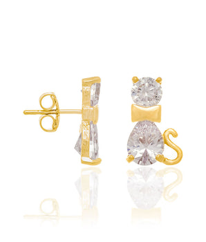 GOLD EARRING WITH ZIRCONIA