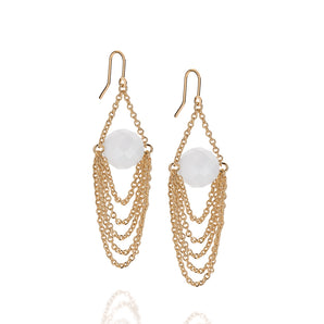 GOLD EARRING WITH CRYSTAL