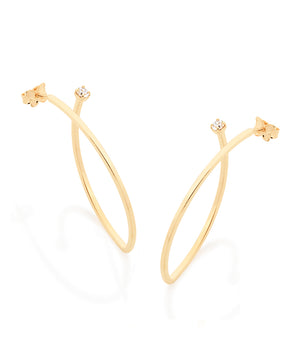 GOLD PLATED EARRING WITH CRYSTAL