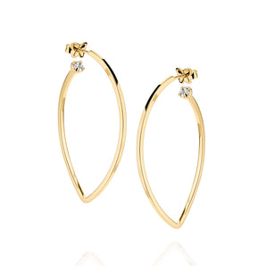 GOLD PLATED EARRING WITH CRYSTAL