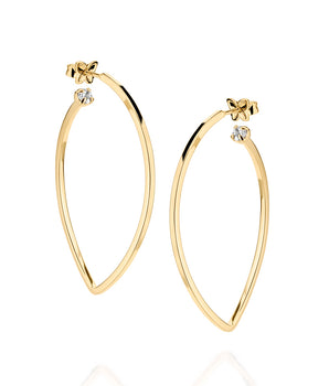 GOLD PLATED EARRING WITH CRYSTAL