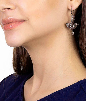 GOLD KID'S EARRING WITH CRYSTAL