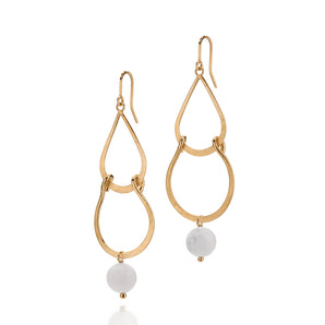 GOLD EARRING WITH STONE
