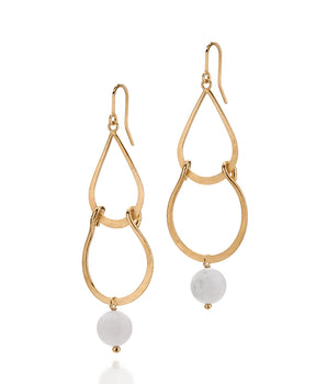 GOLD EARRING WITH STONE