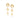 GOLD EARRING WITH CRYSTAL