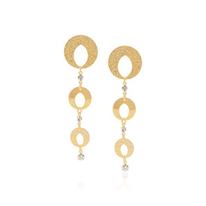GOLD EARRING WITH CRYSTAL