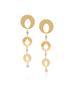 GOLD EARRING WITH CRYSTAL