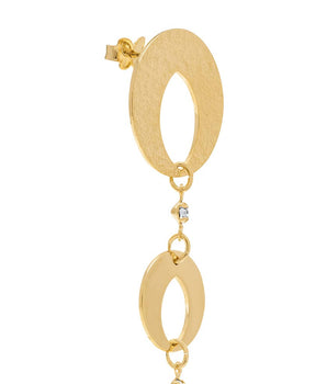 GOLD EARRING WITH CRYSTAL