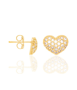GOLD EARRING WITH ZIRCONIA