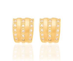 GOLD EARRING WITH ZIRCONIA