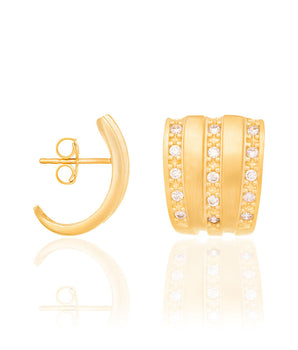 GOLD EARRING WITH ZIRCONIA