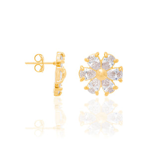GOLD EARRING WITH ZIRCONIA