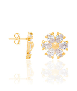 GOLD EARRING WITH ZIRCONIA