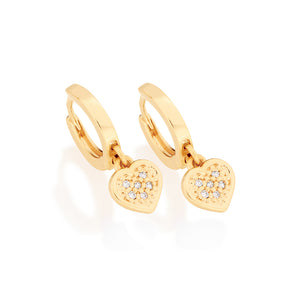 GOLD EARRING WITH ZIRCONIA