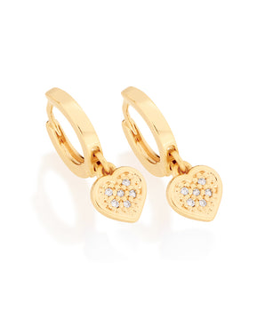 GOLD EARRING WITH ZIRCONIA