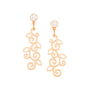 GOLD EARRING WITH CRYSTAL